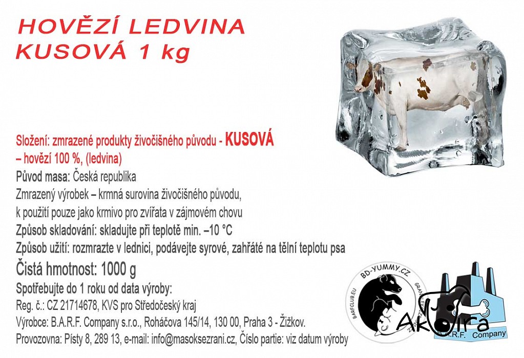 BD Yummy Hovězí ledviny kusové 1 kg