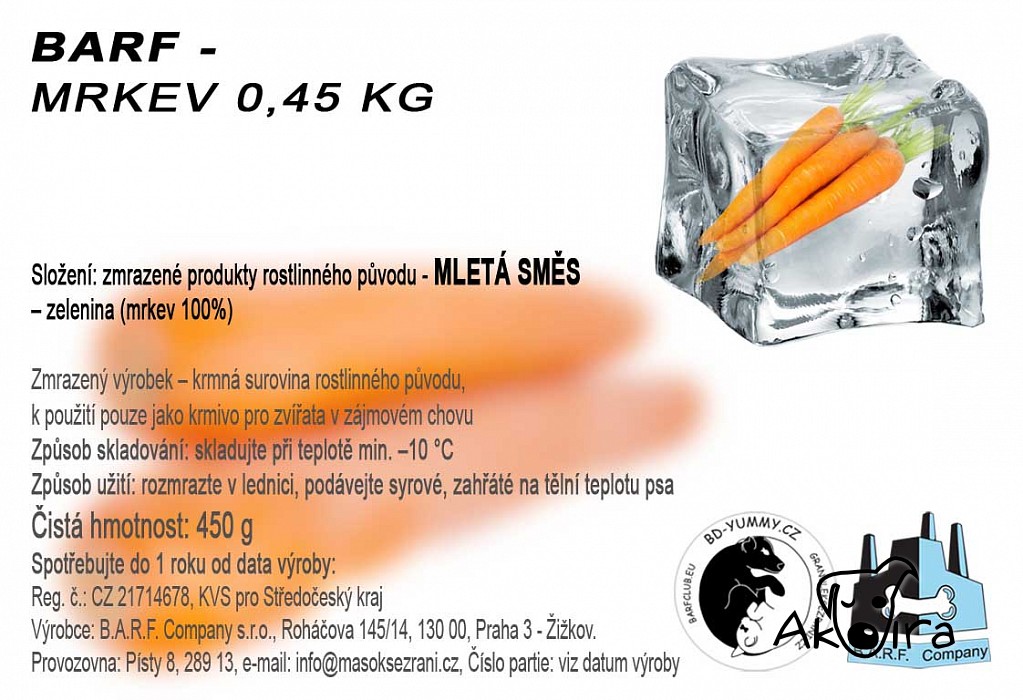 BD Yummy Mrkev 0,45 kg