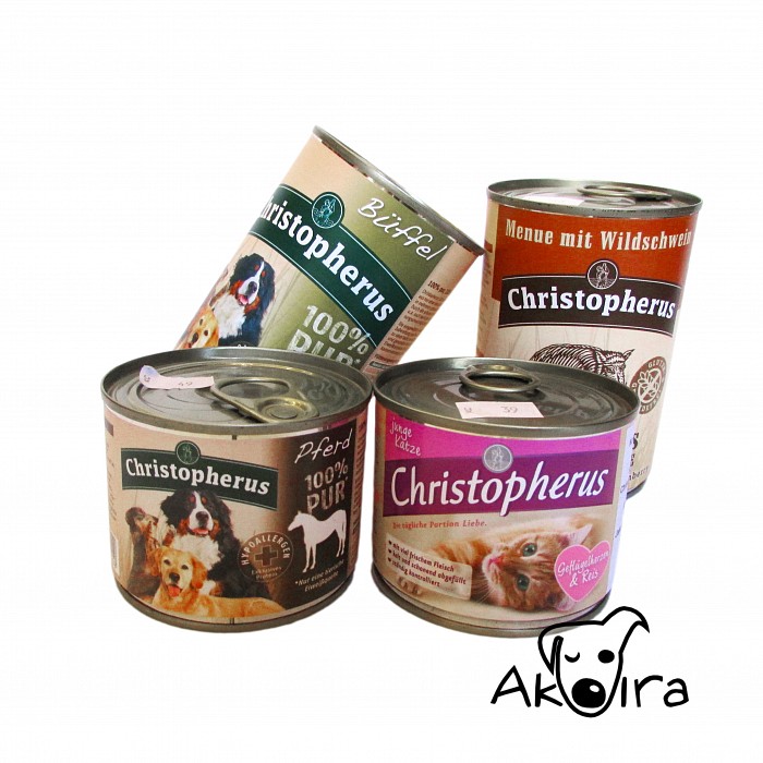 Christopherus Exklusives kozí konzerva s bramborem a mrkví pro dospělé psy 800 g