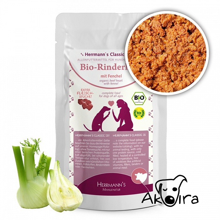 Herrmann's dog BIO Rinderherz mit fenchel 130 g