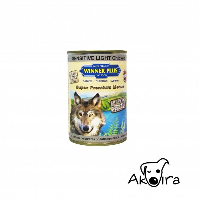 Winner Plus sensitive dog light Kuřecí maso a brambory konzerva pro citlivé psy 400 g