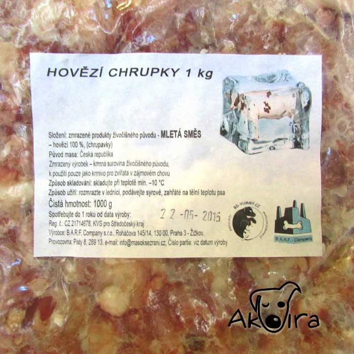 BD Yummy Hovězí chrupavky mleté 1 kg