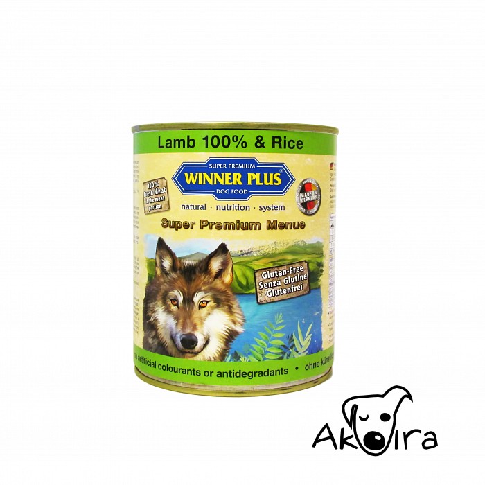 Winner Plus dog Jehněčí s rýží konzerva pro psy 800 g