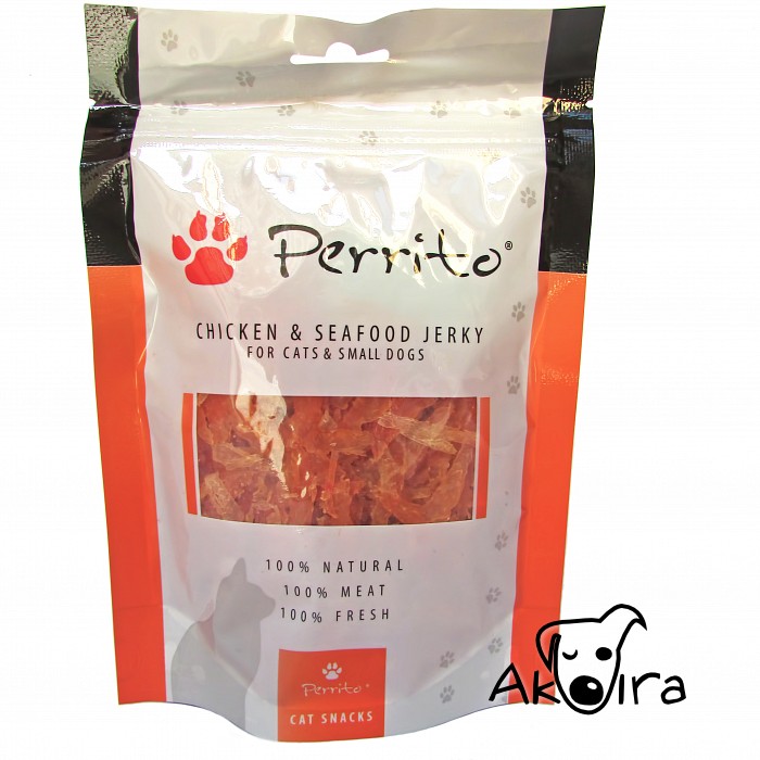 Perrito pamlsky kuřecí měkké s rybím masem 100 g