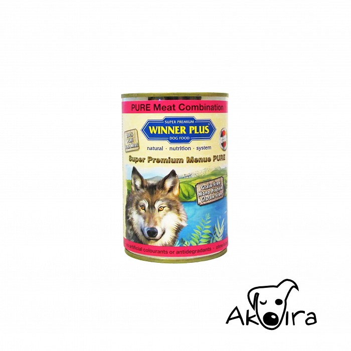 Winner Plus dog Hovězí, jehněčí a krutí konzerva pro psy 400 g