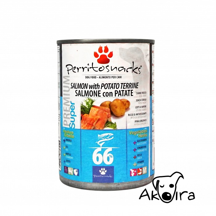 Perrito dog Lososí se zeleninou a bylinkami konzerva pro psy 400 g