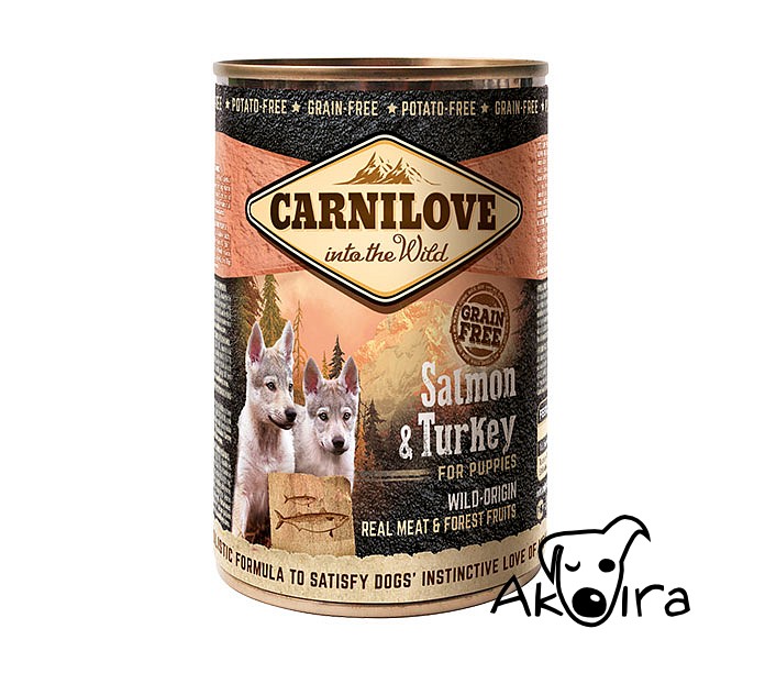 Carnilove lososová a krůti konzerva pro štěňata 400 g