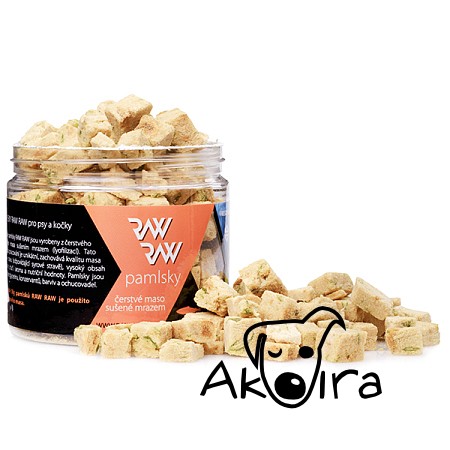 RAW RAW Losos - špenát lyofilizovaný pamlsek 33 g