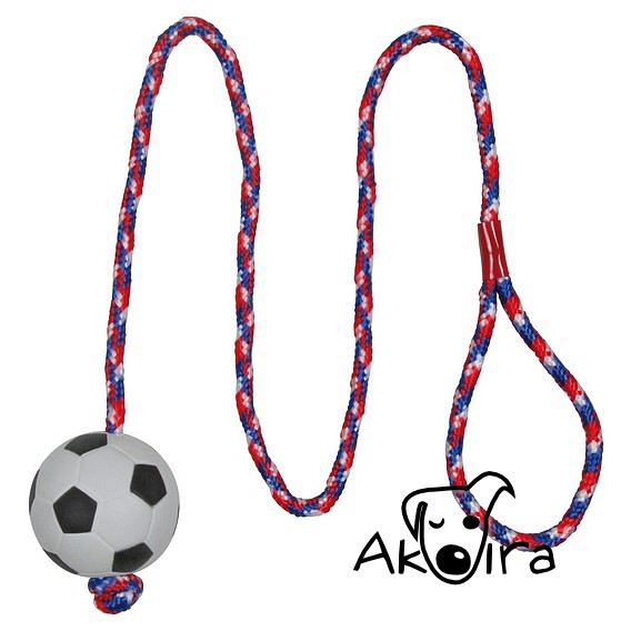 Trixie Balónek z tvrdé gumy na šňůrce 6 cm/1m