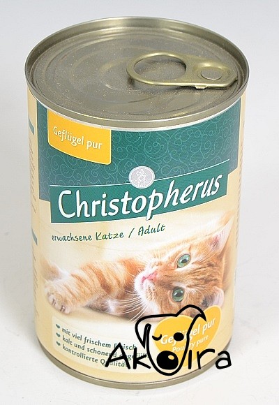 Christopherus konzerva drůbeží pro dospělé kočky 400 g