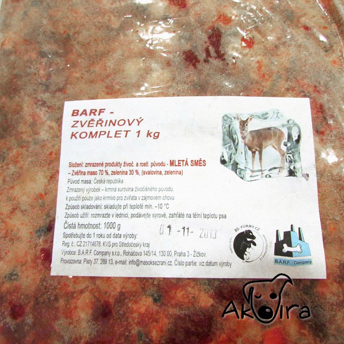 BD Yummy BARF Zvěřinový komplet 1 kg