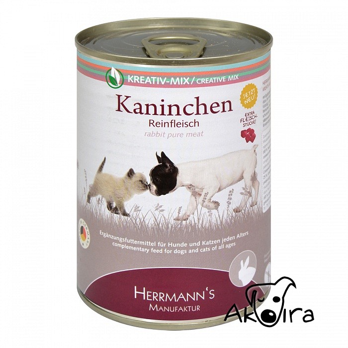 Herrmann's Králičí konzerva pro psy a kočky 400 g