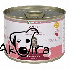 Herrmann's Losos s kuřecím masem konzerva pro kočky 200 g