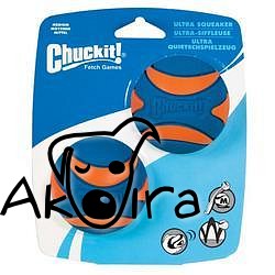 Chuckit Míček ULTRA SQUEAKER BALL Medium pískací 6,5 cm - 2 ks