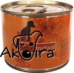 Dogz Finefood No.8  Konzerva s krutím a kozím masem 200 g