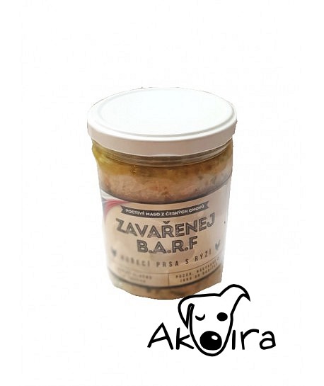 Zavařenej B.A.R.F. Kuřecí prsa s rýží 375 g