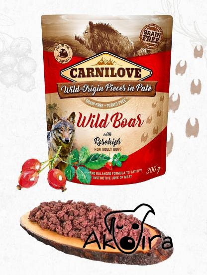 CARNILOVE dog kapsa PATÉ WILD BOAR 300g