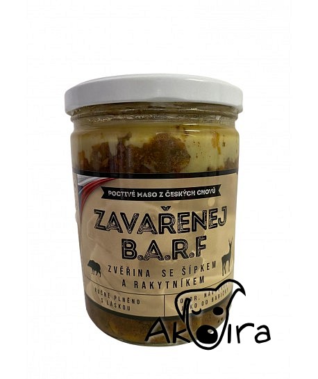 Zavařenej B.A.R.F. - Zvěřina se šípkem a rakytníkem 375 g