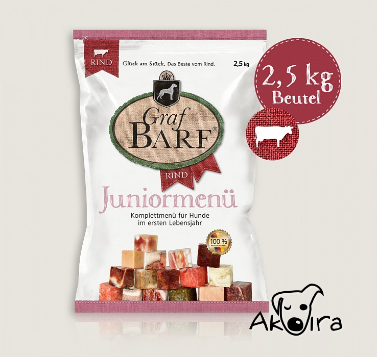 Graf BARF Hovězí menu kostky Junior 2,5 kg