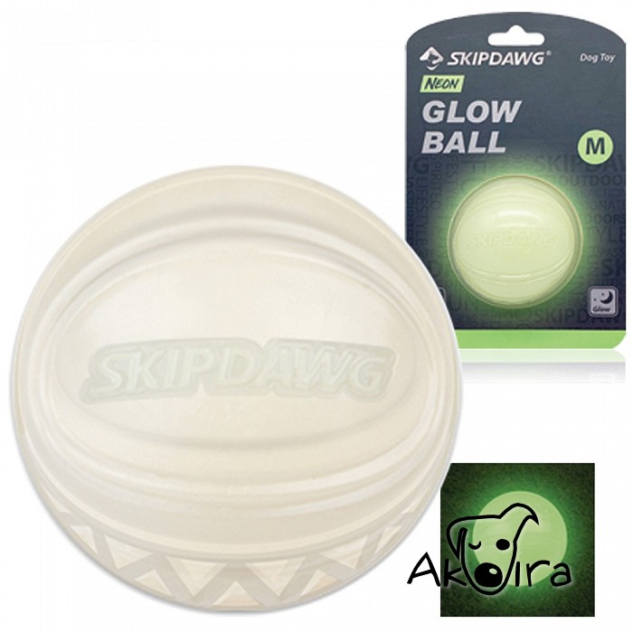 Tommi GiGwi Skipdawg Neon Glow Ball zářící míč Medium 6,4 cm