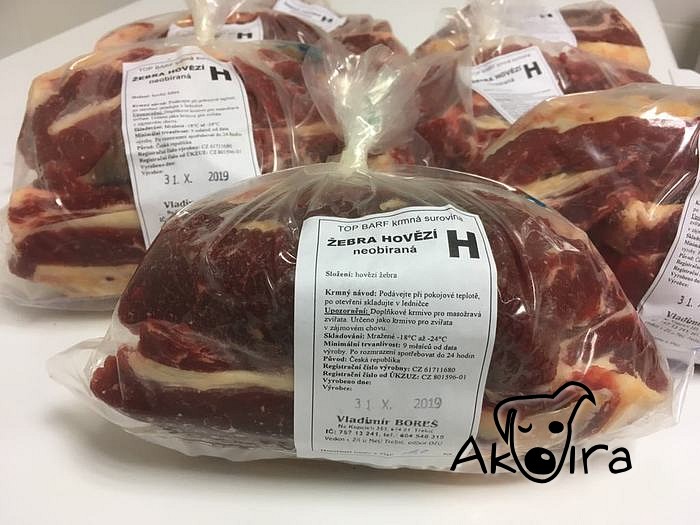 Top BARF Hovězí žebro neobírané 0,8 kg