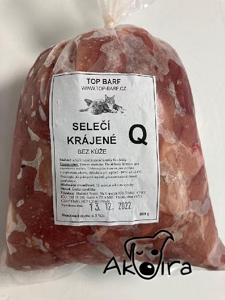 Top BARF Selečí svalovina kostky 0,8 kg