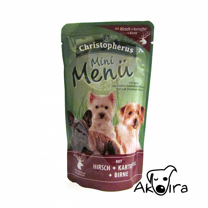 Christopherus dog Mini Menü mit Hirsch kapsička 125 g