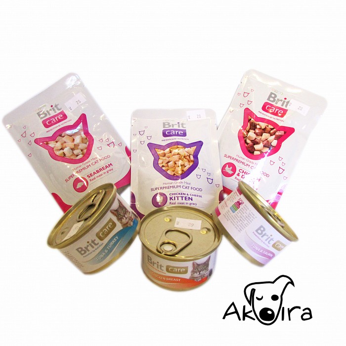 Brit care konzerva s tuňákem a lososem 80 g