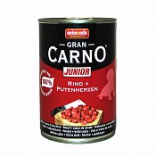 Animonda Gran carno hovězí konzerva s krůtími srdci pro mladé psy 400 g