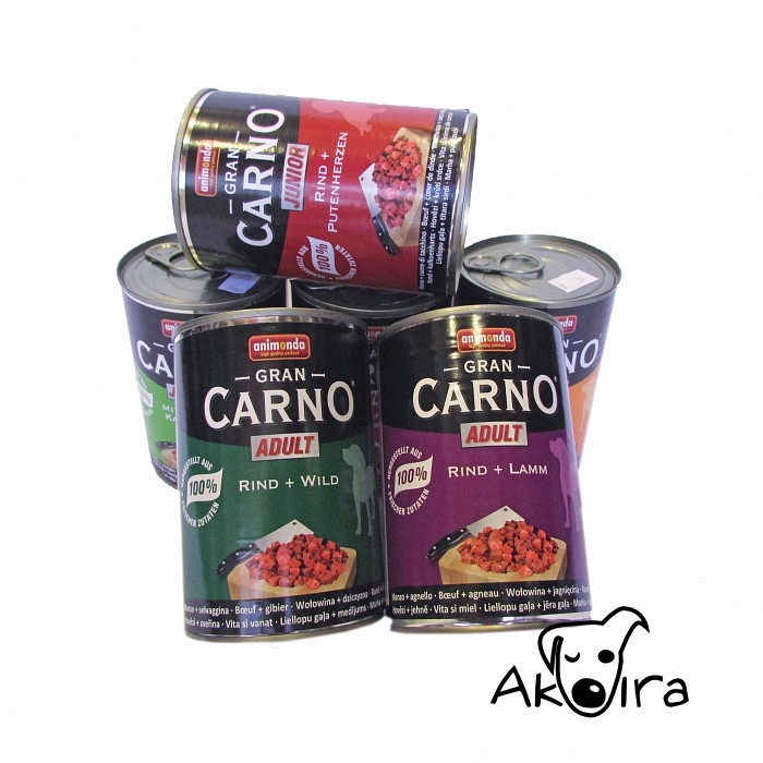 Animonda Gran carno hovězí a krůtí konzerva pro dospělé psy 400 g