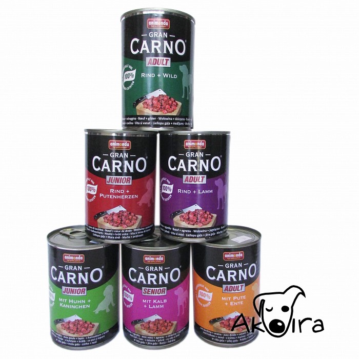 Animonda Gran carno hovězí a krůtí konzerva pro dospělé psy 400 g