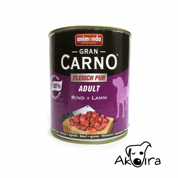 Animonda Gran carno hovězí a jehněčí konzerva pro dospělé psy 800 g