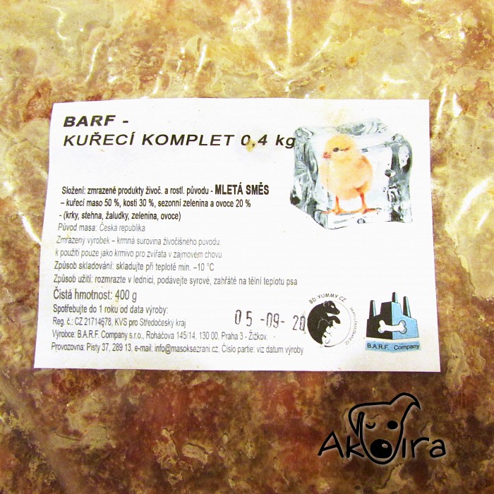 BD Yummy BARF Kuřecí komplet 0,4 kg