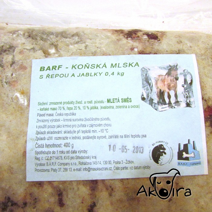 BD Yummy BARF Koňská mlska s řepou a jablky 0,4 kg
