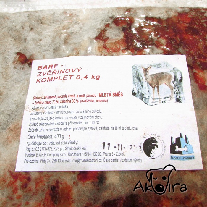 BD Yummy BARF Zvěřinový komplet 0,4 kg