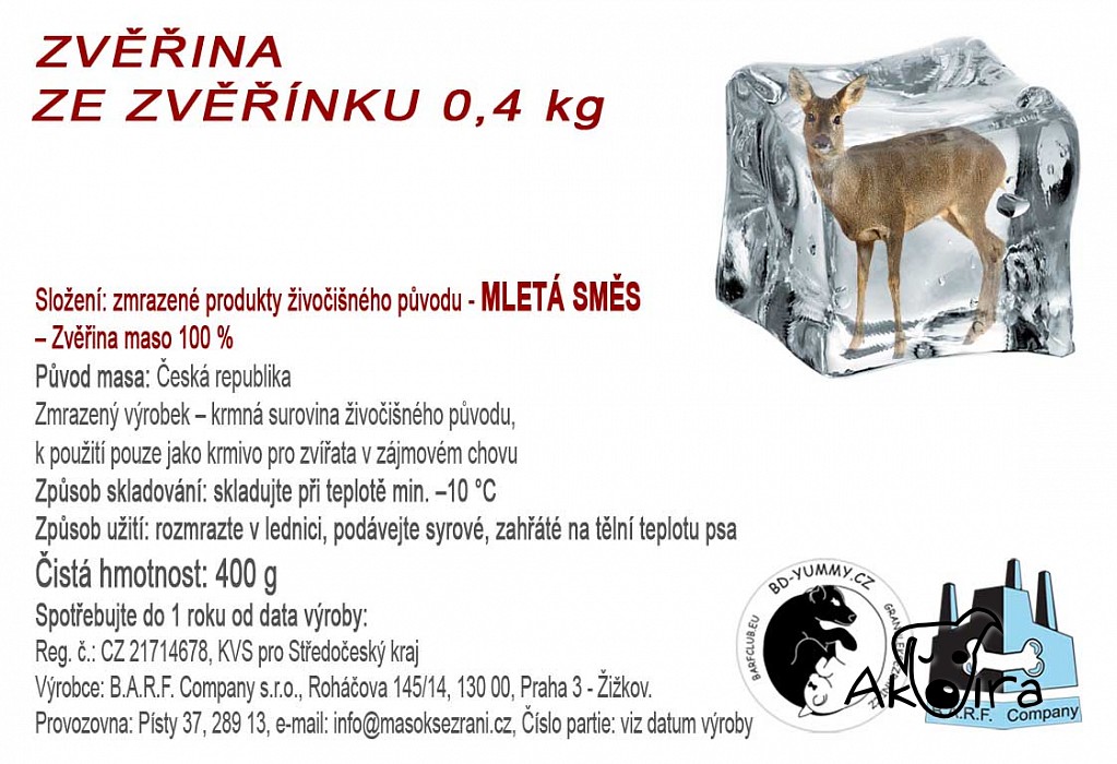 BD Yummy Zvěřina ze zvěřníku 0,4 kg